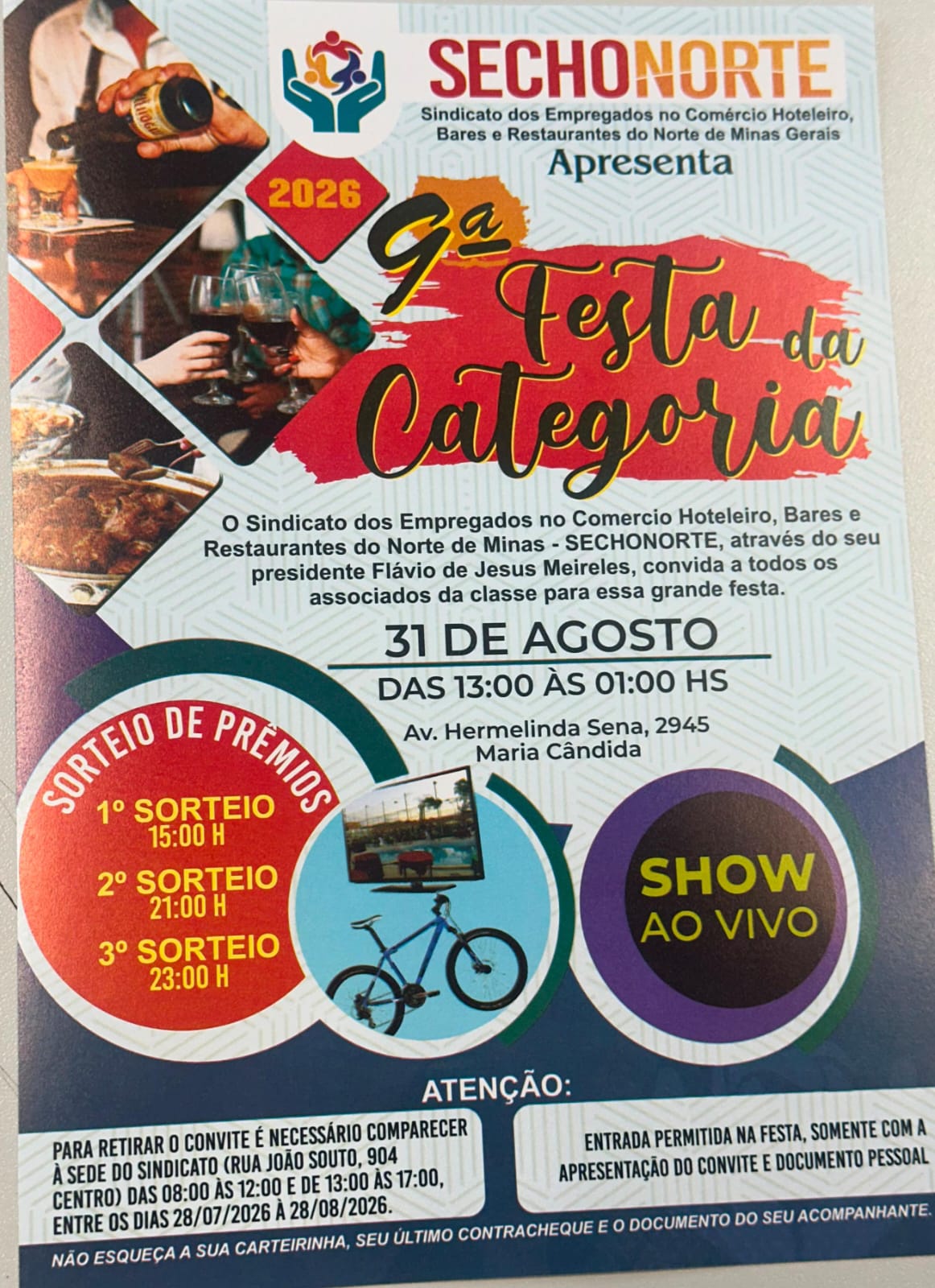 9° FESTA DA CATEGORIA 2026
